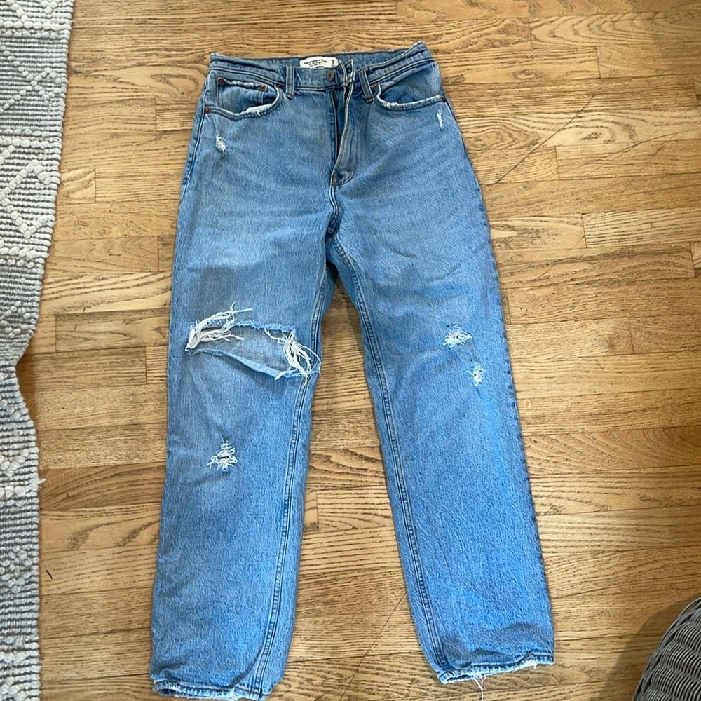 Abercrombie The 90s straight ultra high rise Jean